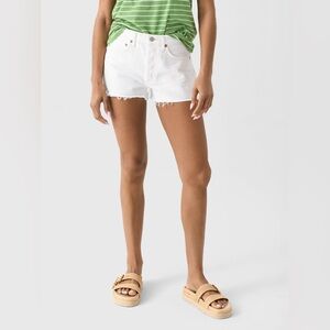 AGOLDE Parker Vintage Cut Off Button Fly Shorts White Sz 31
